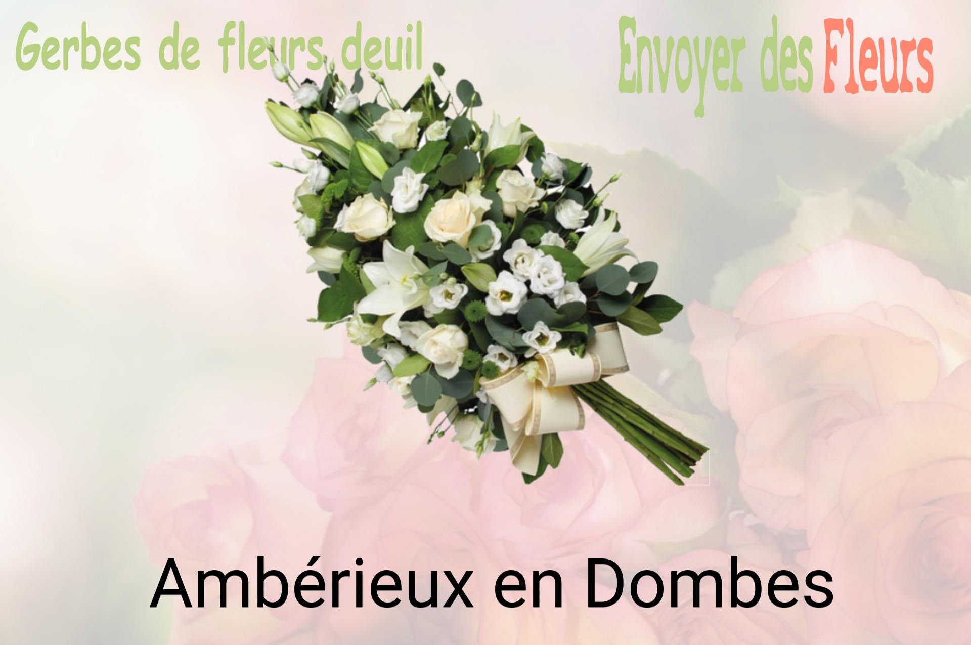 Gerbe de fleurs de deuil livrée à Ambérieux-en-Dombes